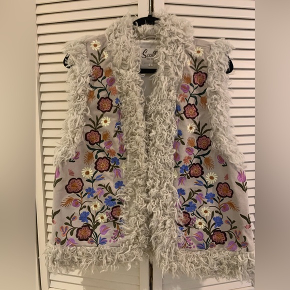 NWT - Scully Suede Vest with Embroidery- Stunning! - Picture 1 of 7